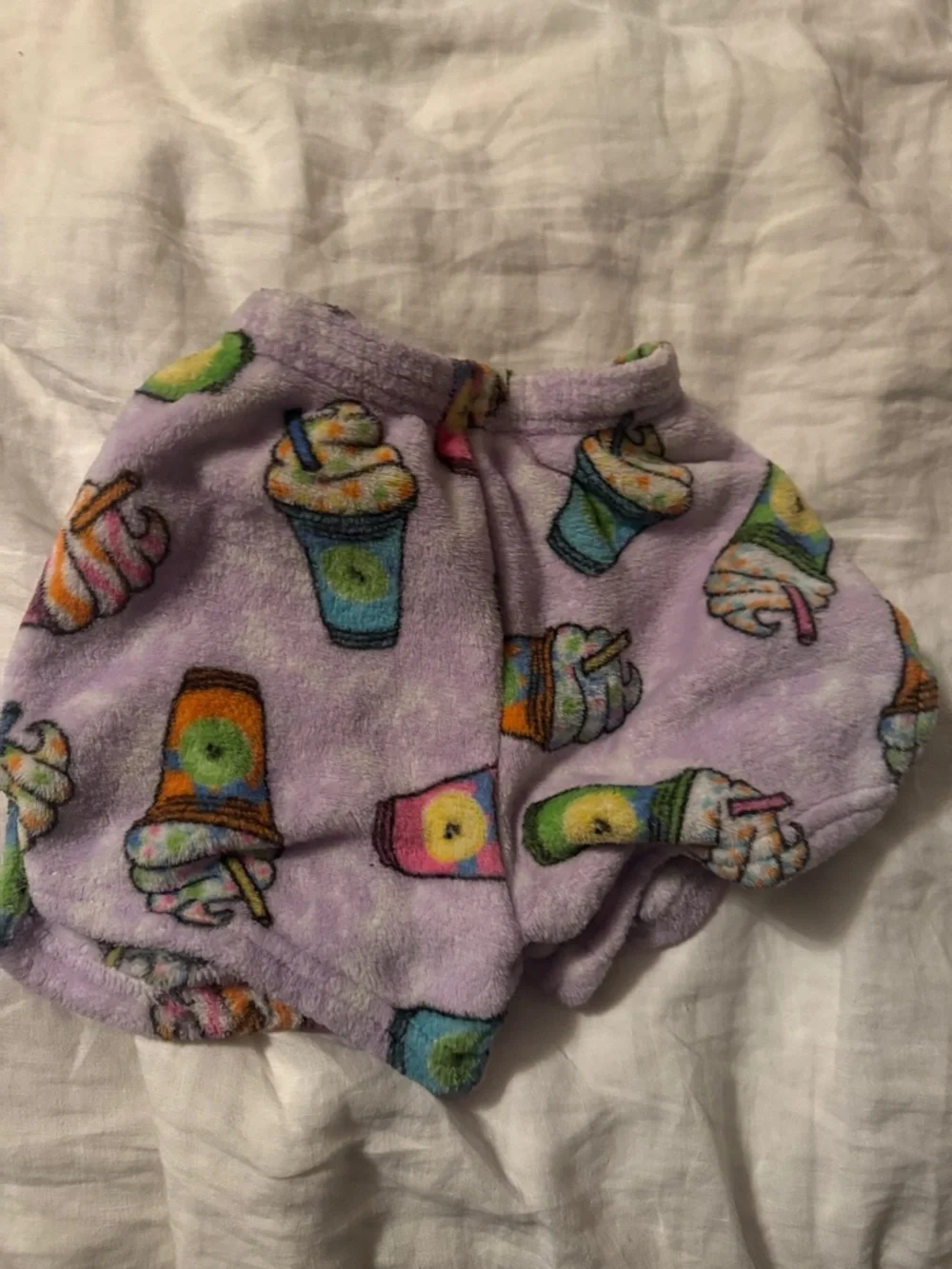 Girls fleece pajama shorts